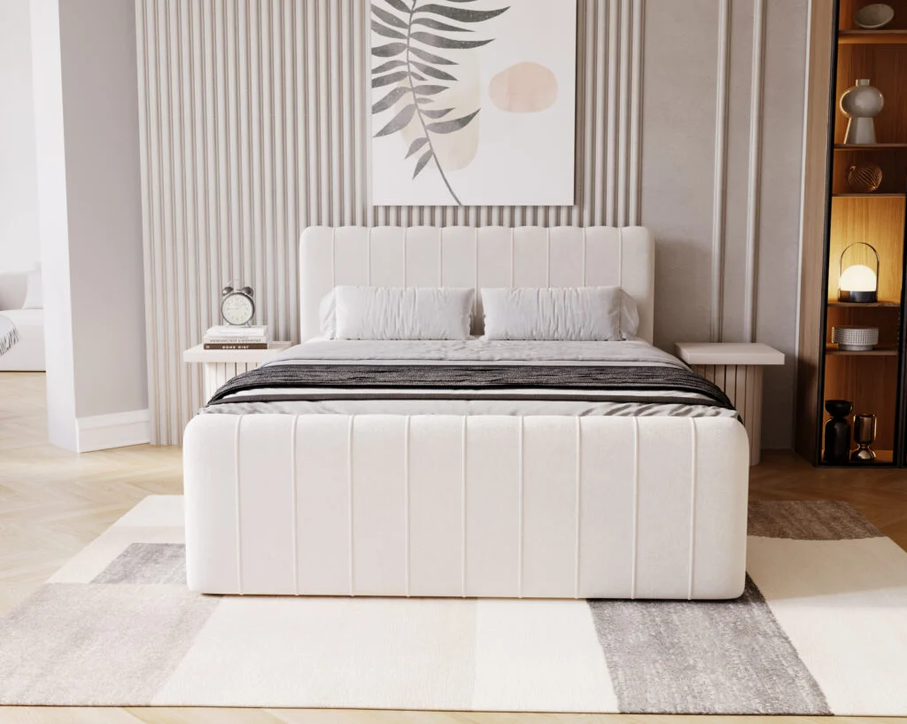 Kontinentalbett OSLO mit Bettkasten, Bequem und Modern, Stoff Komodo - Boxspringbett