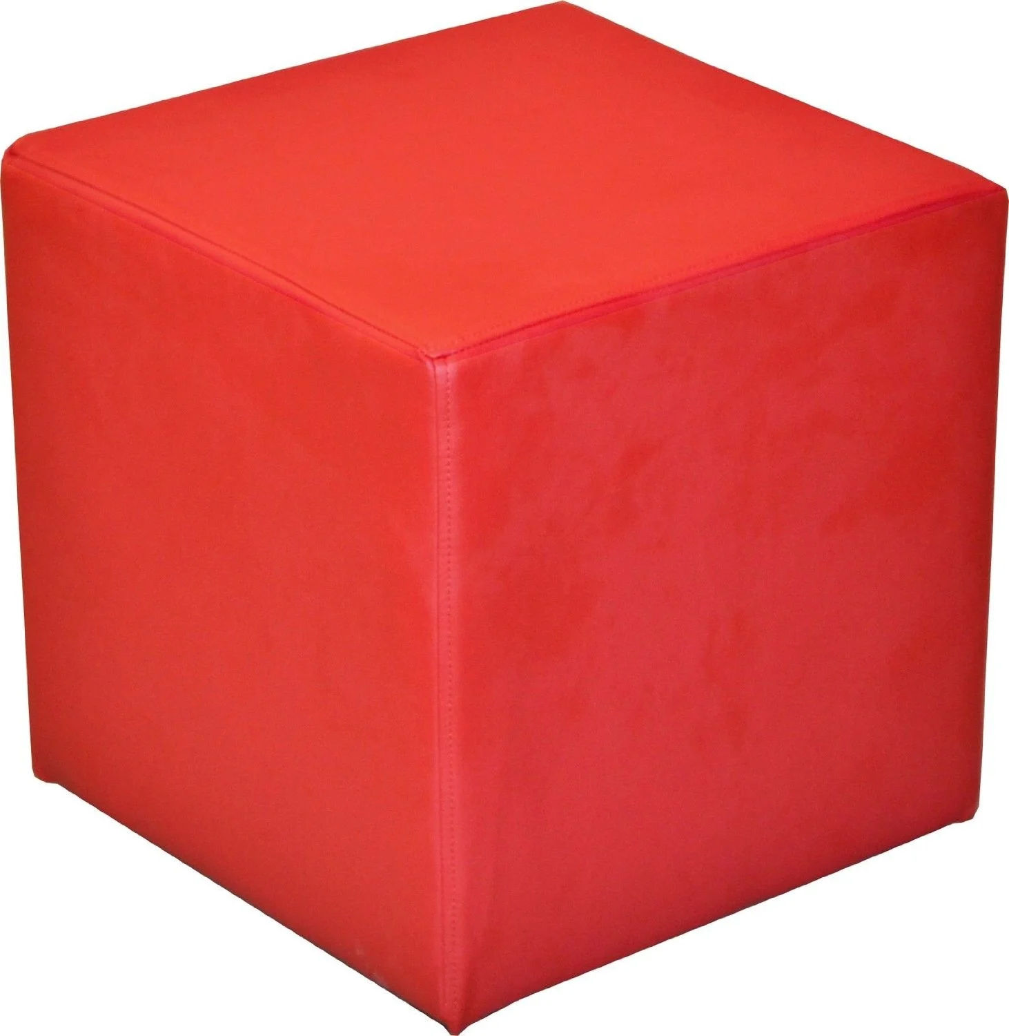 Sitzwürfel Sitzhocker Schminkhocker Hocker Sessel Kunstleder Rot 45x42x42 cm - Fun Moebel